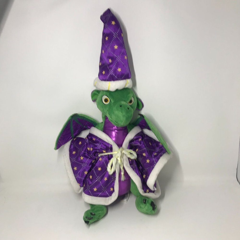 Animaland Nanco Green Dragon Wizard Lizard Plush Stuffed Animal Soft Toy 16"